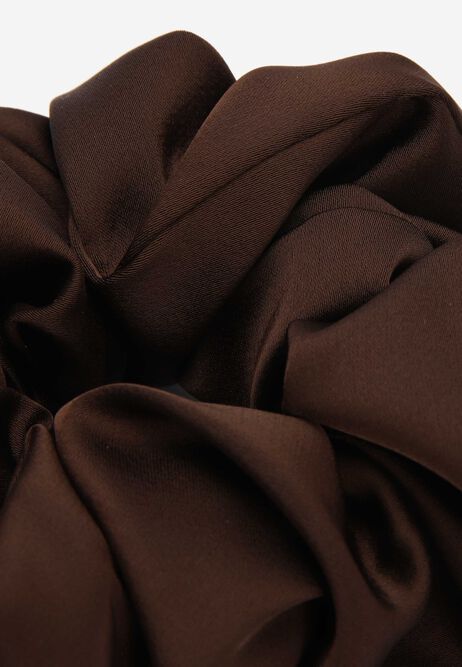 Chocolate Brown Extra Large Satin Scrunchie