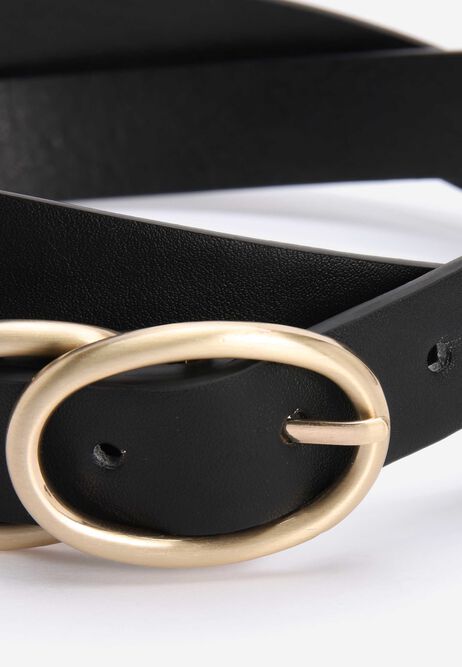 Black Double Circle Casual Belt