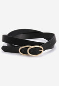 Black Double Circle Casual Belt