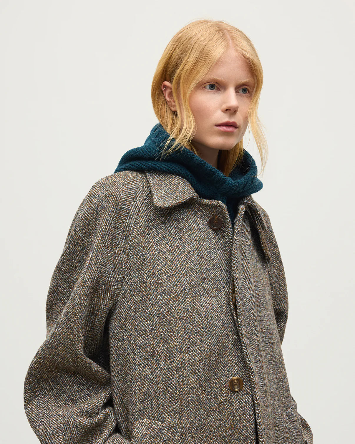 Phoebe Luxe Bottle Green Cashmere Snood