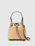 Natural Evie Raffia-Effect Drawcord Bucket Bag